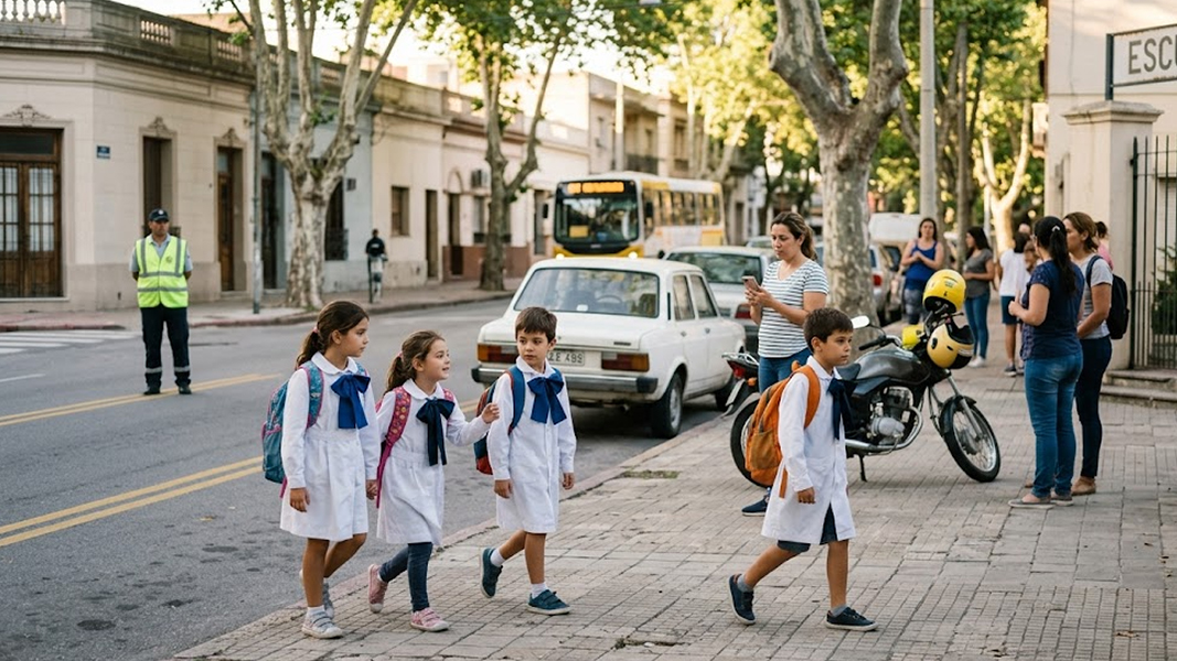 puerta escuela seguridad vial